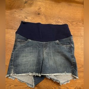 Maternity denim shorts size S